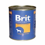 Консервы для собак всех пород Brit говядина и печень 850гр.