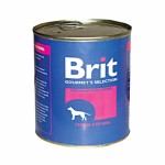 Консервы Brit для собак всех пород сердце и печень 850гр.