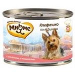 Консервы для собак Мнямс с ягненком и томатами Клефтико по-Афински 0,200гр.