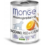 Monge Dog Monoproteico Fruits консервы для собак паштет из индейки с рисом и цитрусовыми 400 г