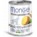 Monge Dog Monoproteico Fruits консервы для собак паштет из курицы с рисом и ананасами 400 г