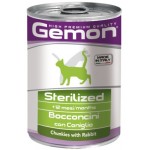 Gemon Cat Sterilised консервы для стерилизованных кошек кусочки кролика 415 г